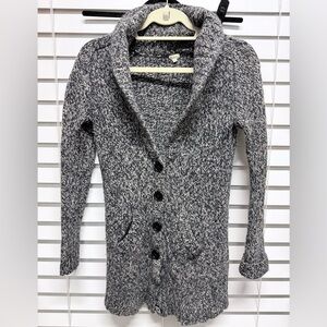 J. Crew Black and White Knit Cardigan